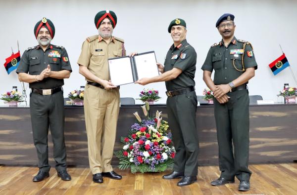 Major General Narinder Singh, Sena Medal, Additional Director General, NCC Directorate, Punjab, Haryana, Himachal Pradesh and Chandigarh, felicitated Dr. Jatinder Paul Singh Gill, Vice-Chancellor